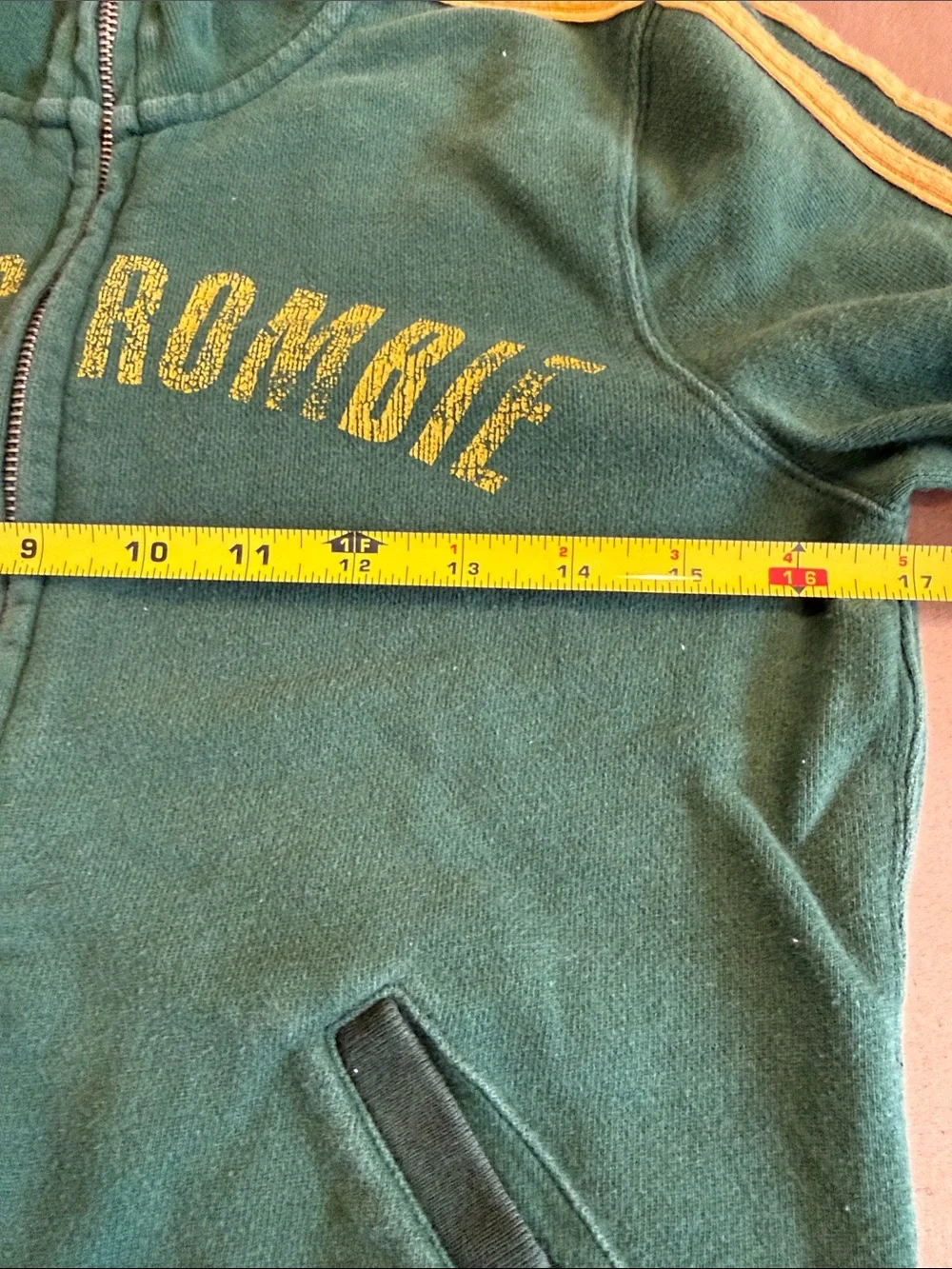 Abercrombie & Fitch Y2 K Green and Yellow Zip-Front Women's Sweater